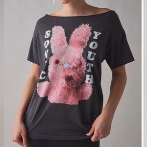 NWT DAY Sonic Youth graphic off-the-shoulder oversized tee / NEW